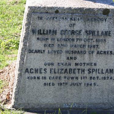 SPILLANE William George 1865-1957 &amp; Agnes Elizabeth -1879-1965