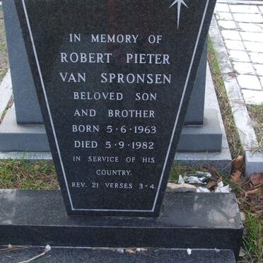 SPRONSEN Robert Pieter, van 1963-1982