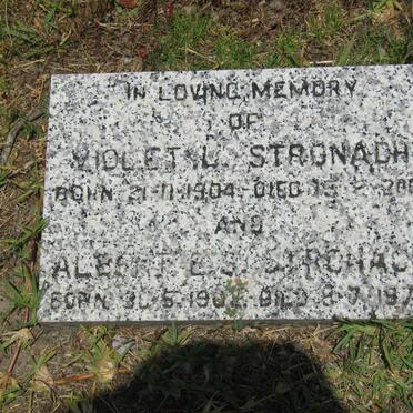 STRONACH Albert ?. 190? 1978 &amp; Violet L. 1904-2000