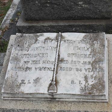 STRICKER Louis Anthony -1960 &amp; Emily -1978