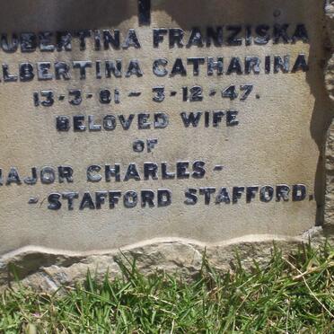 STAFFORD Hubertina Franziska Albertina Catharina 1881-1947