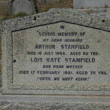 STANFIELD Arthur -1944 &amp; Lois Kate -1961