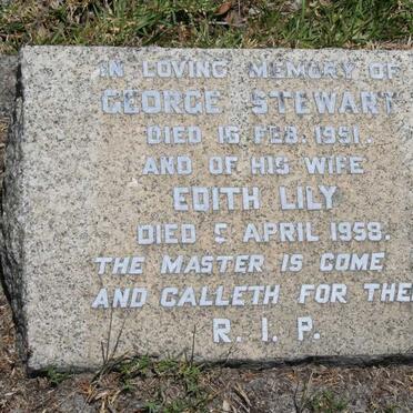 STEWART George -1951 &amp; Edith Lily -1958