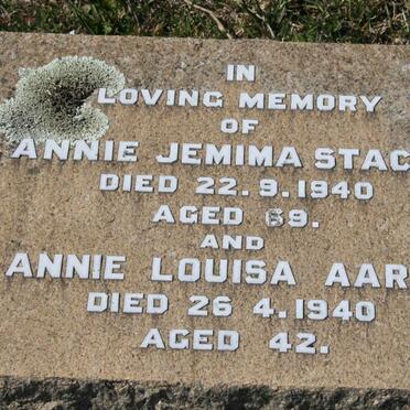 STACEY Annie Jemina -1940 :: AARON Annie Louisa -1940