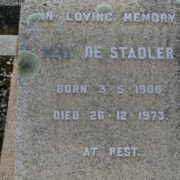 STADLER May, de 1900-1973 :: DE STADLER Richard 1926-1992