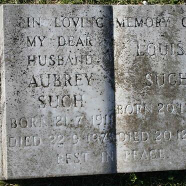 SUCH Aubrey 1911-1975 &amp; Louisa 1912-1991