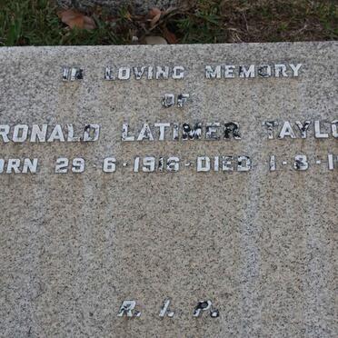 TAYLOR Ronald Latimer 1916-1971