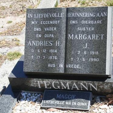 TEGMANN Andries H. 1914-1975 :: TEGMANN Margaret J. 1918-1990