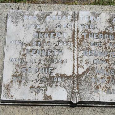 THERON Okkert -1954 :: BRUMFIELD Kenneth -1955 :: WILSON Sophie -1961