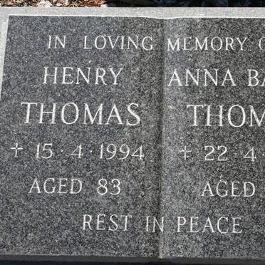 THOMAS Henry -1994 &amp; Anna Batea -1990