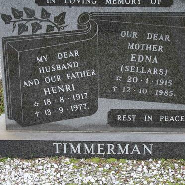 TIMMERMAN Henri 1917-1977 &amp; Edna SELLARS 1915-1985