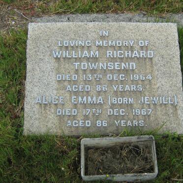 TOWNSEND William Richard -1964 &amp; Alice Emma JEWILL -1967