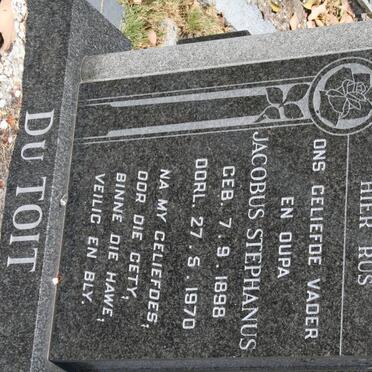 TOIT Jacobus Stephanus, du 1898-1970