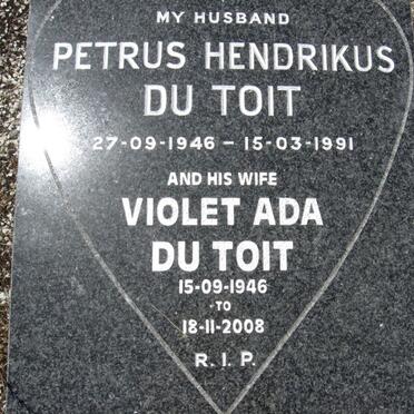 TOIT Petrus Hendrikus,du 1946-1991 &amp; Violet Ada 1946-2008
