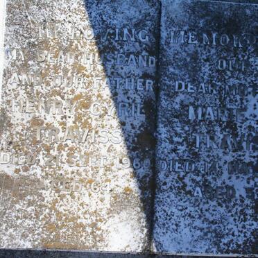 TRAVISS Henry Cyril -1960 &amp; Marie -1963