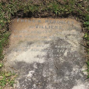 VILLIERS Fredrik Hercules, de -1921