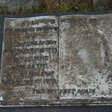 VILLIERS Montague, de 1927-1963