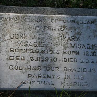 VISAGIE John 1914-1970 &amp; Mary 1914-1977
