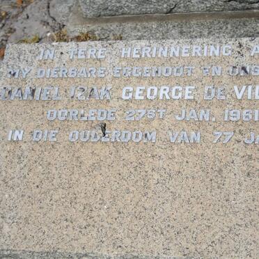 VILLIERS Daniel Izak George, de -1961