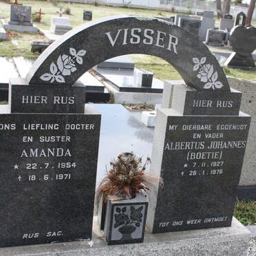 VISSER Albertus Johannes 1927-1976 :: VISSER Amanda 1954-1971