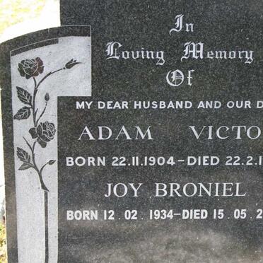 VICTOR Adam 1904-1962 :: BRONIEL Joy 1934-2000