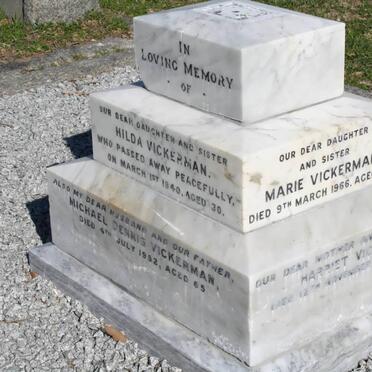 VICKERMAN Michael Dennis -1952 &amp; Harriet ? :: VICKERMAN Hilda -1940 :: VICKERMAN Marie -1966