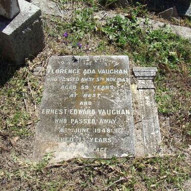 VAUGHAN Ernest Edward -1948 &amp; Florence Ada -1943