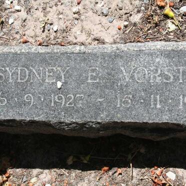 VORSTER Sydney E. 1927-1959