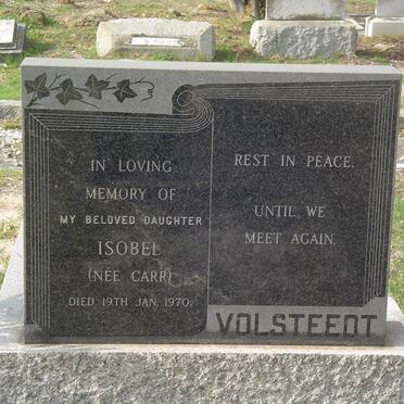 VOLSTEEDT Isobel nee CARR -1970