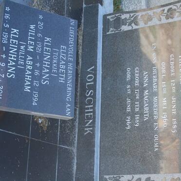 VOLSCHENK Theunis Johannes 1885-1960 &amp; Anna Margarita 1889-1969