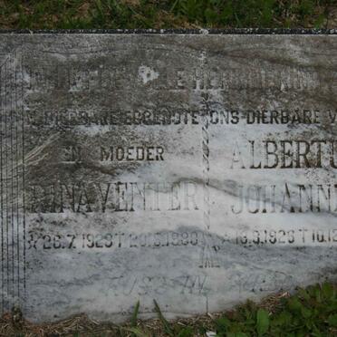 VENTER Albertus Johannes 1926-1999 &amp; Rina 1928-1988