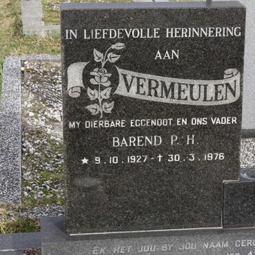 VERMEULEN Barend P.H. 1927-1976