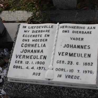 VERMEULEN Johannes 1882-1976 &amp; Cornelia Johanna 1900-1971