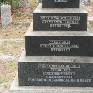 WESSELS Mattheus Johannes 1877-1959 &amp; Elizabeth Augusta BRINK 1888-1959