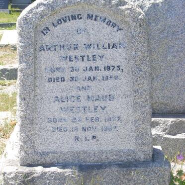WESTLEY Arthur William 1875-1956 &amp; Alice Maud 1877-1967