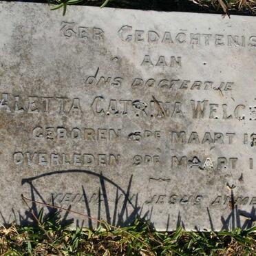 WELGEMOED Aletta Catrina 1926-1928