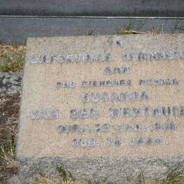 WESTHUIZEN Susanna, van der -1955