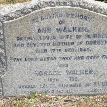WALKER Horace 1894-1967 &amp; Ann -1958