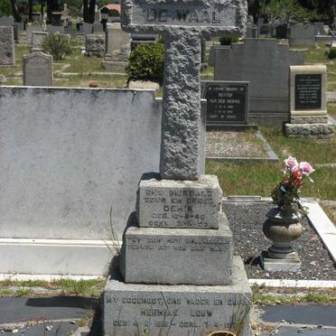 WAAL Hermias Louw, de 1915-19?? :: DE WAAL Derik de 1940-19??