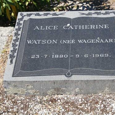 WATSON Alice Catherine nee WAGENAAR 1880-1969