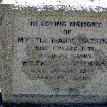 WATKINS Wilfred J. -1945 &amp; Myrtle Mary -1936