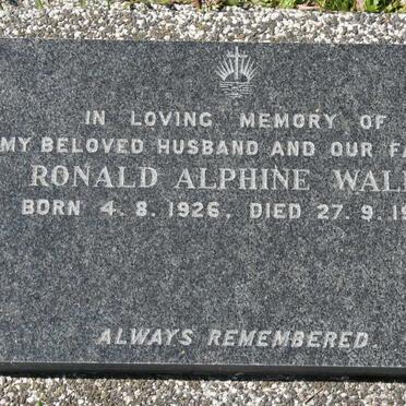 WALLS Ronald Alphine 1926-1969