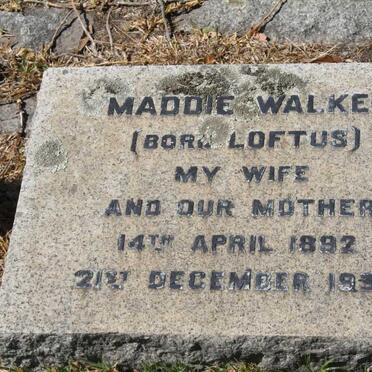 WALKER Maddie nee LOFTUS 1892-1934