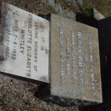 WHITLEY Henry 1869-1944 :: WHITLEY Charlotte Elizabeth 1882-1966