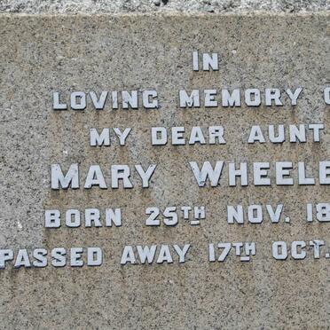 WHEELER Mary 1874-1957