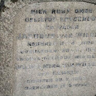 WILGEN Jacobus, van 1891-1954 &amp; Wilhelmina GEMSER 1893-195?