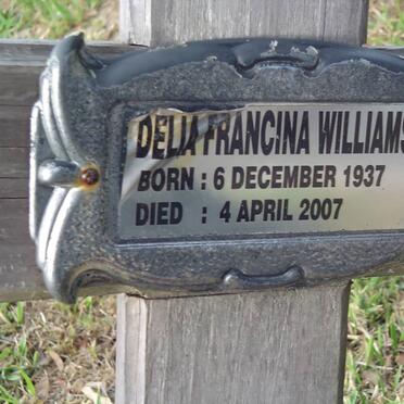 WILLIAMS Delia Francina 1937-2007