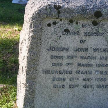 WILKINS Joseph John 1890-1944 &amp; Hildagard Marie 1886-1966