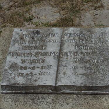 WILSON George Walter Haliday 1869-1956 &amp; Louisa Ellen MARSHALL 1884-1961