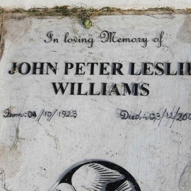 WILLIAMS John Peter Leslie 1923-2005